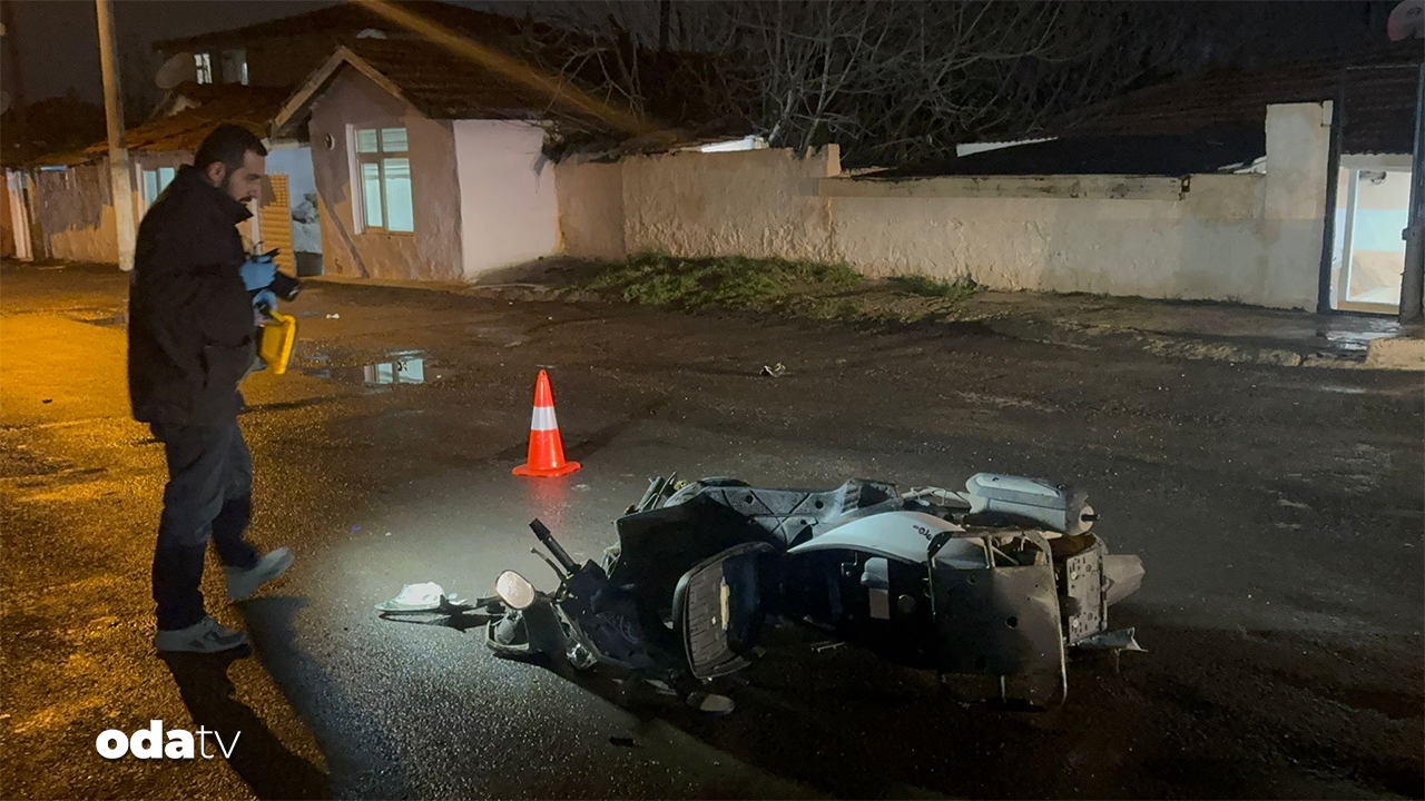 Polisten kaçtı, çalıntı motorla kaza yaptı