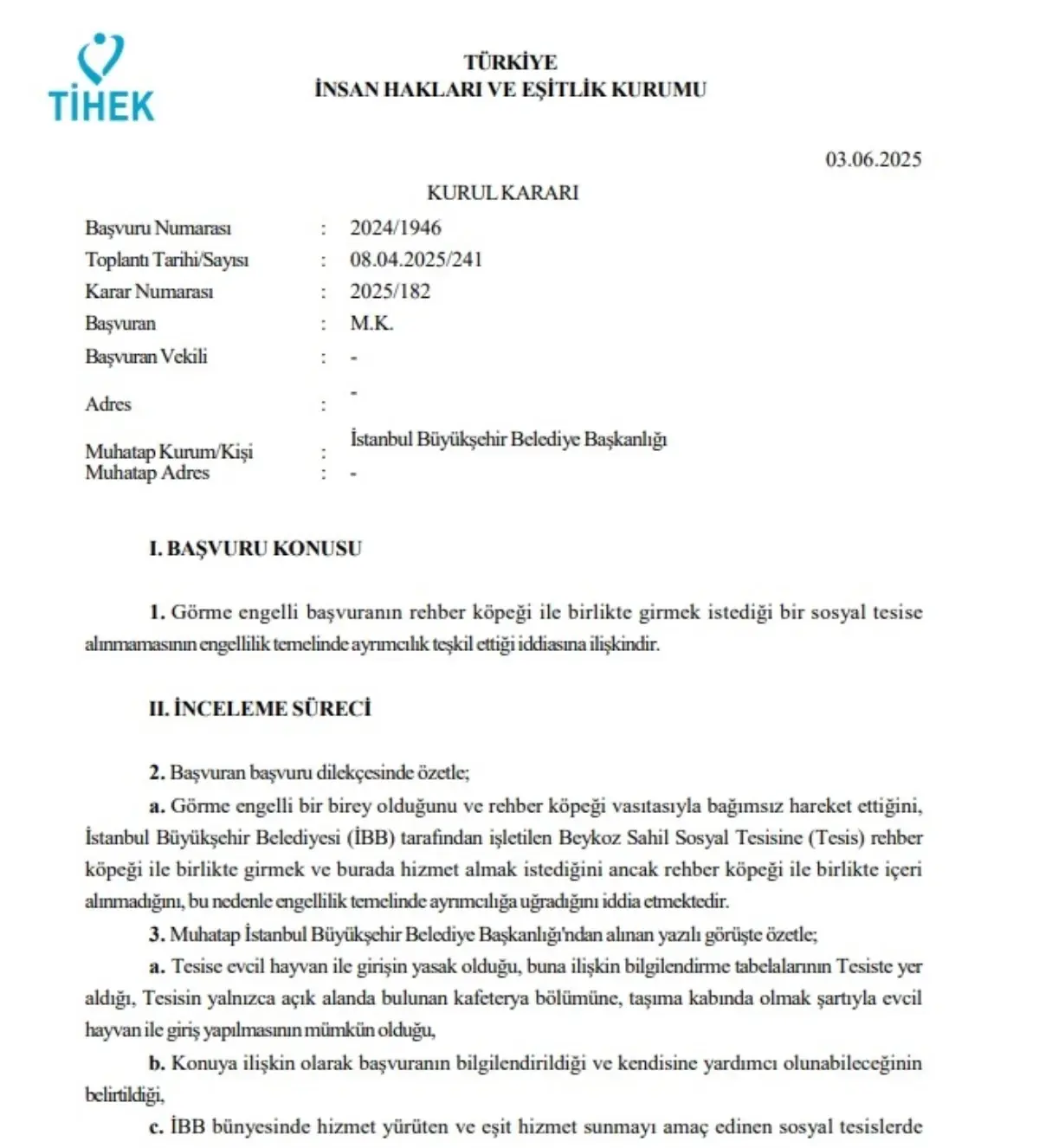 İstanbul’da Rehber Köpeğe Ayrımcılık, İBB’ye Cezası
