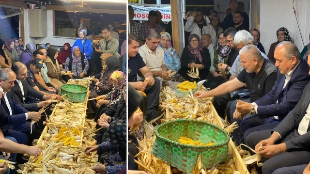 Bartın’da 2 asırlık gelenek: 3 saat boyunca topluca mısır soydular