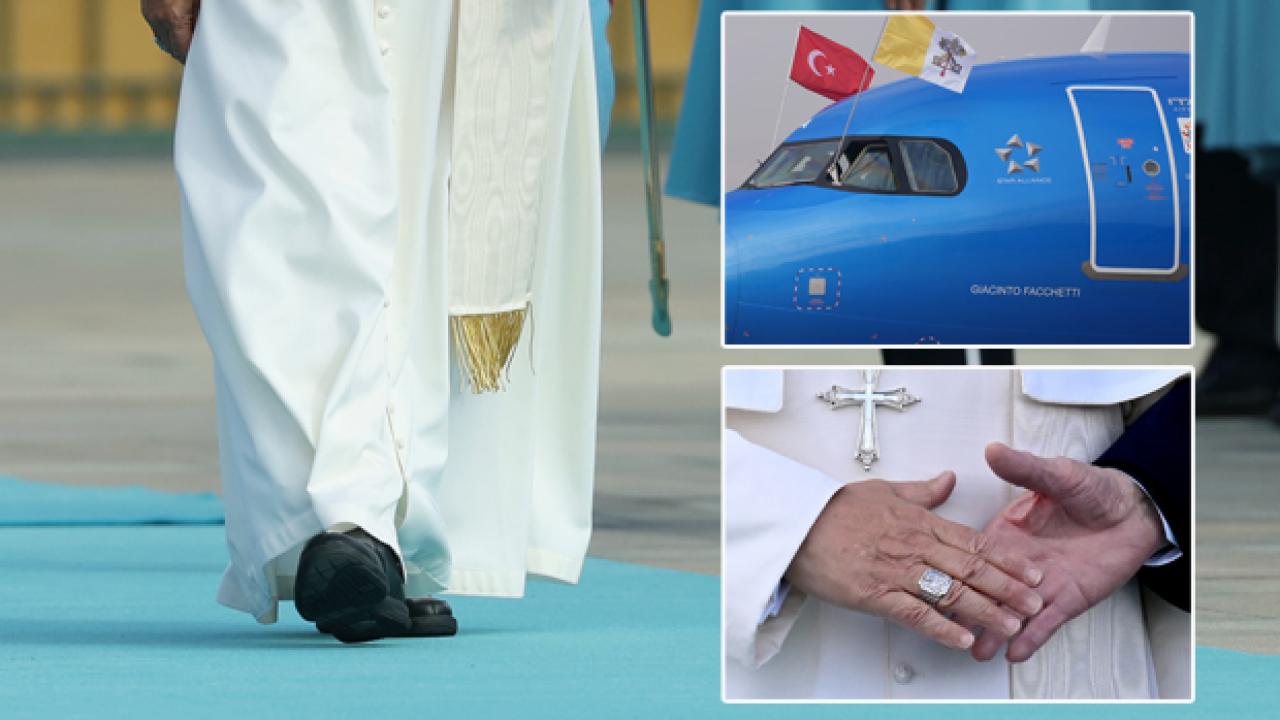 Uçak ismi, ayakkabı, İznik vasiyeti… İşte Papa’nın Türkiye ziyaretindeki semboller!