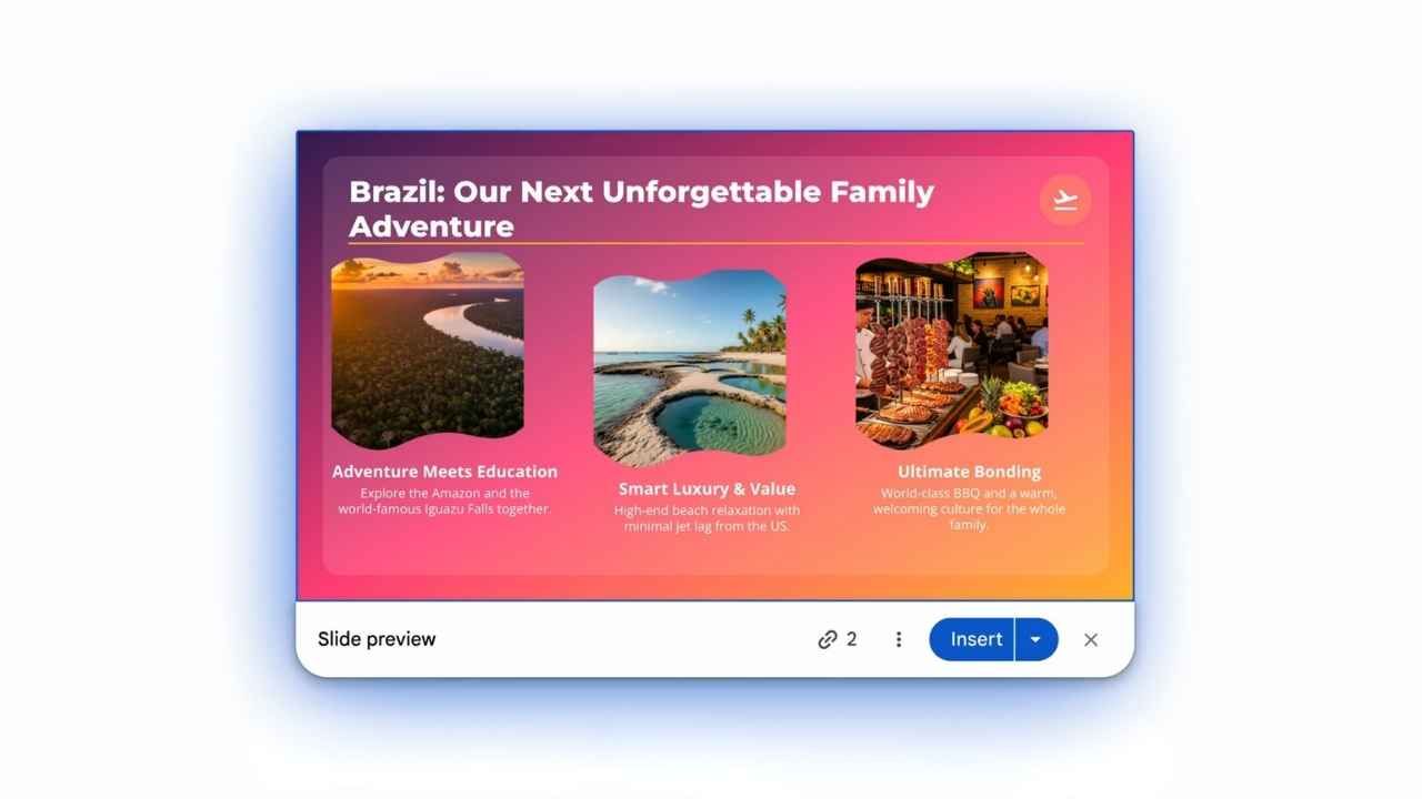 Google Slides e-postalardan slayt oluşturuyor